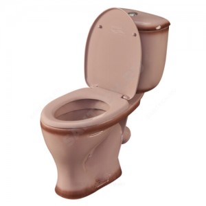 Унитаз-компакт Воротынский декор беж нижний подвод косой выпуск 1/реж полипропилен Santeri 1.P401.7.S07.00B.F