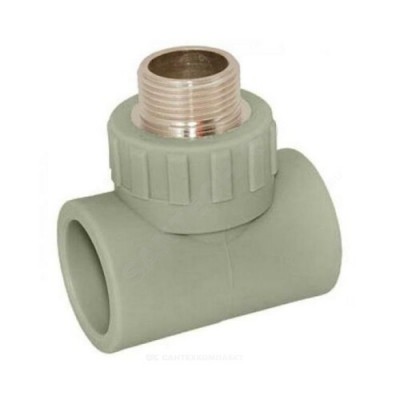 Тройник PP-R комбинированный серый НР Дн 32х1" RTP (РосТурПласт) 10999