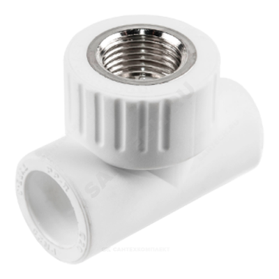 Тройник PP-R комбинированный белый ВР Дн 25х1/2" RTP (РосТурПласт) 10745