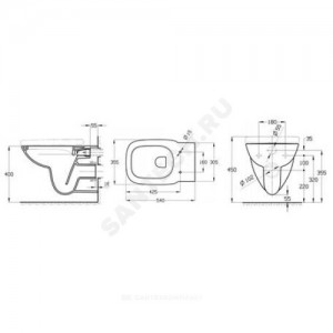 Унитаз подвесной Debba Rimless белый без сиденья Roca 34699L00Y
