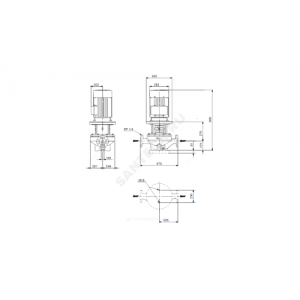 Насос ин-лайн с сухим ротором TP 100-200/4-A3-F-Y-DAQF PN25 3х380-415В/50 Гц Grundfos 99087276