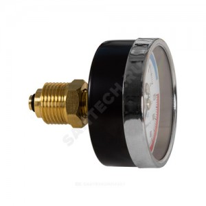 Термоманометр осевой Дк63 16 бар L=46мм с переходником на G1/2" G1/4" 160С ЭКОМЕРА