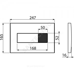 Кнопка для инсталляции сенсор белая Alca Plast M370SB