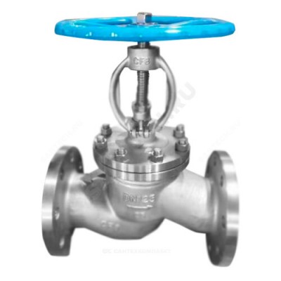 Клапан запорный нерж 15нж22нж Ду 80 Ру40 фл Китай