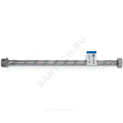 Подводка гибкая для воды нержавеющая оплетка 1/2" г-ш L=0,6 м AQUALINE 04819