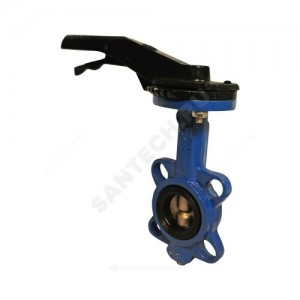 Затвор дисковый поворотный чугун VPI4449-02SI Ду 50 Ру16 межфл с рукояткой диск нерж манжета Silicon Tecofi VPI4449-02SI0050