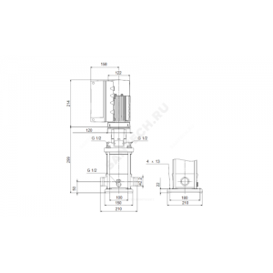 Насос многоступенчатый вертикальный CRNE3-5 AN-P-G-E-HQQE PN25 1х200-240В/50 Гц с датчиком перепада давления Grundfos 98389916