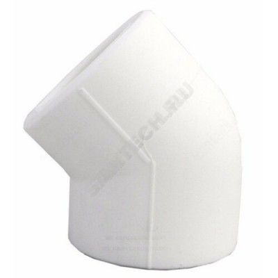 Угольник PP-R белый внутренняя пайка Дн 160х45гр RTP (РосТурПласт) 28073