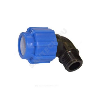 Отвод компрессионный ПЭ НР Дн 32х1"х90гр Ру16 VALFEX 1210012432100