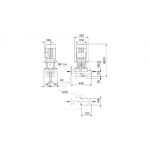 Насос ин-лайн с сухим ротором TP 50-540/2-A-F-A-BAQE PN16 3х380-415/660-690В/50 Гц Grundfos 98742817
