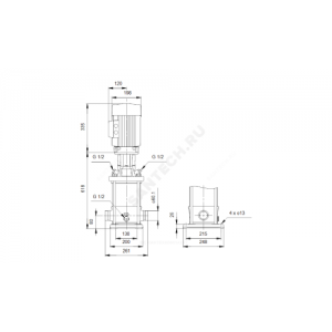 Насос многоступенчатый вертикальный CRT 8-8 A-P-A-E-AUUE PN25 3х380-415В/50 Гц Grundfos 96117228