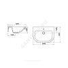 Умывальник подвесной PRO 56 белый Santeri 1.3115.5.S00.10B.0