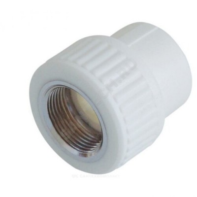 Муфта PP-R комбинированная белая ВР Дн 20х1/2" VALFEX 10129020