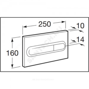 Кнопка для инсталляции PL1 хром матовый Roca 890095002