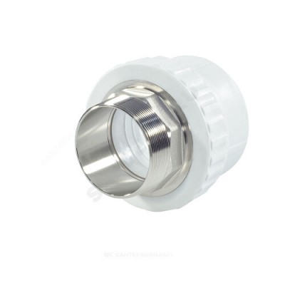 Муфта PP-R комбинированная под ключ белая НР Дн 40х1 1/4" VALFEX 10135040