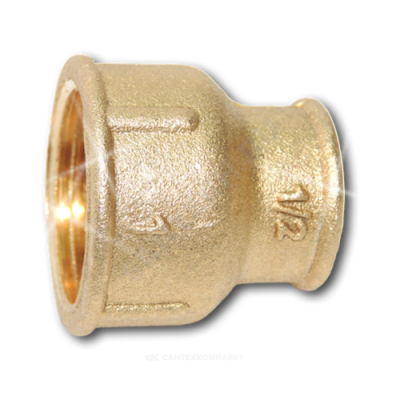 Муфта латунь переходная Ду 20х15 (3/4"х1/2") ВР/ВР Цветлит ZW50047