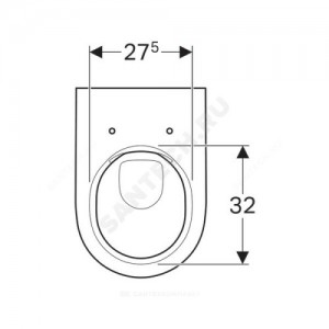 Унитаз подвесной Acanto без сиденья Geberit П 500.600.01.2