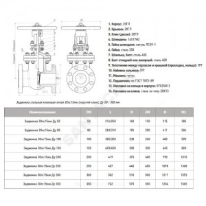 Задвижка клиновая сталь 30лс15нжХЛ Ду 100 Ру40 фл МЗТА
