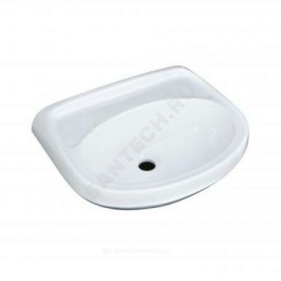 Умывальник подвесной Браво 50 без отверстия п/смес белый Лобненский стройфарфор