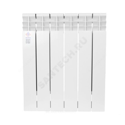 Радиатор биметаллический РБС-500/90 (А01) 8 секций Qну=1400 Вт Сантехпром