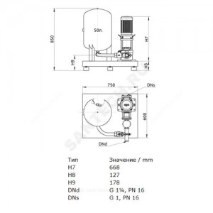 Установка для системы пожаротушения CO 1 Helix First V 407/J-ET-R Wilo 2450539