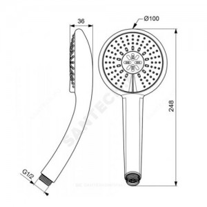 Лейка для душа FRESH М3 3 режима струи Vidima BA210AA
