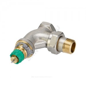 Клапан термостатический RA-DV для двухтр Ду 15 Ру10 угловой ВР клипс RTR (RA) динамический Danfoss 013G7713