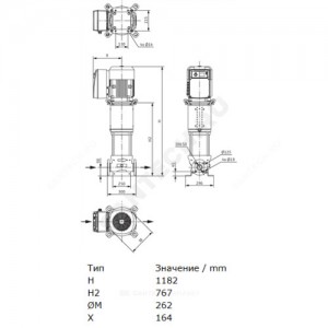 Насос многоступенчатый вертикальный HELIX VE 2202-3,0-1/16/E/KS PN16 3х400В/50 Гц Wilo 4198847
