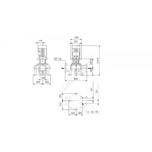 Насос ин-лайн с сухим ротором TP 200-50/4-A-F-A-BQQE PN16 3х380-415В/50 Гц Grundfos 97927154