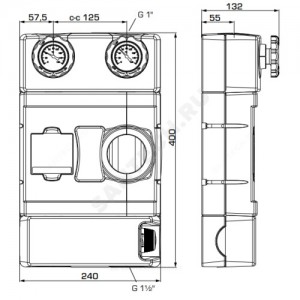 Группа насосная GFF111 Ду 25 правая со смешением без насоса Esbe 61220100