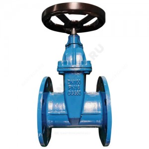 Задвижка чугун 30ч39р МЗВ обрезиненный клин Ду 100 Ру16 до +120 фл гайка чугун шток сталь Китай