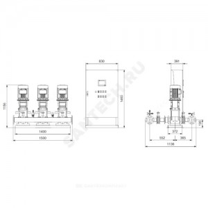 Установка пожаротушения Hydro MX-V 2/1 CR20-7 Grundfos 99789051