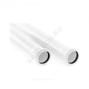 Труба PP-H с раструбом белая Дн 32х1,8 б/нап L=1,0м в/к RTP (РосТурПласт) 27517