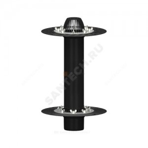 Воронка кровельная с вертикальным выпуском двухуровневая PP Дн 110 c трапом с приж фл с дренаж кол с эл/под Татполимер ТП-10.100-Э