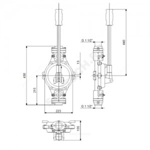 Насос ручной мембранный Rp 1 1/2" Grundfos 96003721