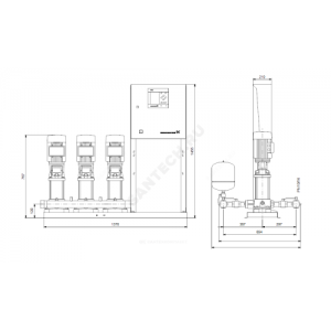 Установка повышения давления Hydro MPC-E 3 CRE3-11 Grundfos 98423305