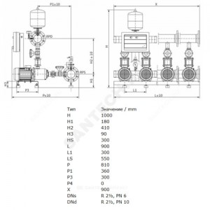Установка повышения давления COE-3 MHI 802/CE-EB-R Wilo 2785874