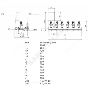 Установка повышения давления COR-3 HELIX V1602/SKw-EB-R Wilo 2799640