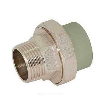 Муфта PP-R комбинированная разъемная серая НР Дн 20х1" RTP (РосТурПласт) 15808