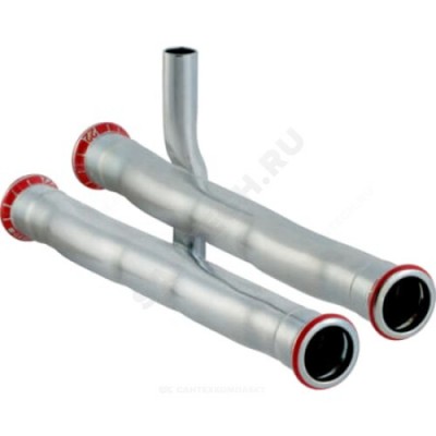 Крестовина сталь углеродистая Дн 22х15 пресс для подключения радиатора обратка Mapress Geberit 23604