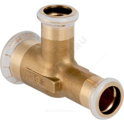 Тройник переходной латунь Дн 18х18х15 пресс Mapress Geberit 61193