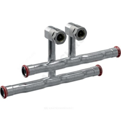 Крестовина сталь углеродистая Дн 18х15 пресс для подключения радиатора с резьбовым соединением с цанговым кольцом под евроконус Mapress Geberit 24046