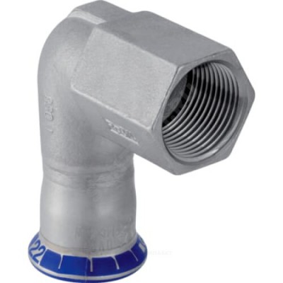 Угольник сталь нерж 90гр Дн 28х1" пресс/ВР Mapress Geberit 33806