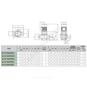 Насос ин-лайн с сухим ротором CM-G 65-1530/A/BAQE/2,2 PN16 3x230-400В/50 Гц DAB 1D4311G6W
