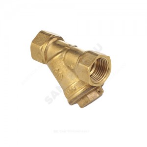 Фильтр сетчатый Y-образный латунь Ду 20 Ру20 G3/4" ВР 4001 с отверстием под пломб Aquasfera 4001-02