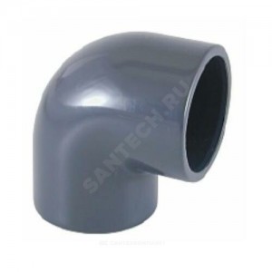 Отвод ПВХ серый под клеевое соед Дн 110х90гр Ру16 напорный EFFAST RDRGOD1100