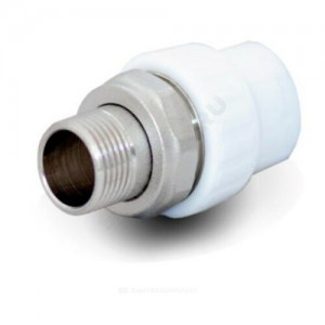 Муфта PP-R комбинированная разъемная белая НР Дн 20х1/2" для радиатора RTP (РосТурПласт) 14630