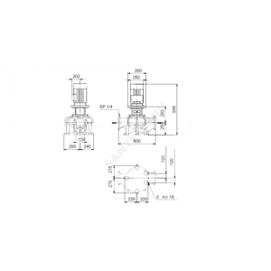 Насос ин-лайн с сухим ротором TP 150-110/4-A-F-B-BAQE PN16 3х380-415/660-690В/50 Гц Grundfos 98908289