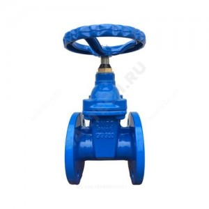 Задвижка чугун 30ч39р аналог МЗВ обрезиненный клин c гайкой Ду 100 Ру16 до +120 фл Китай