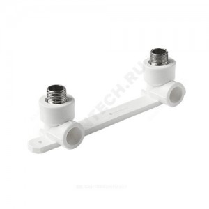 Планка PP-R монтажная белая НР Дн 20х1/2" под смеситель с водорозетками PRO VALFEX 10123020-PRO